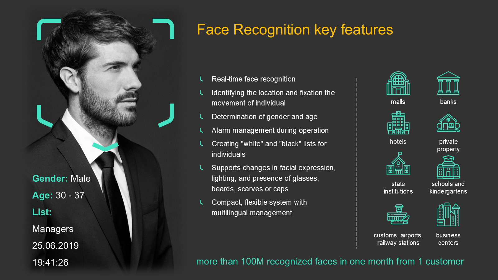 Face recognition key features