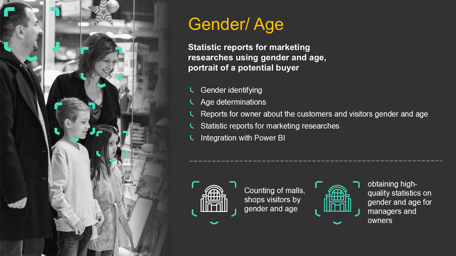 Gender and age determination key features