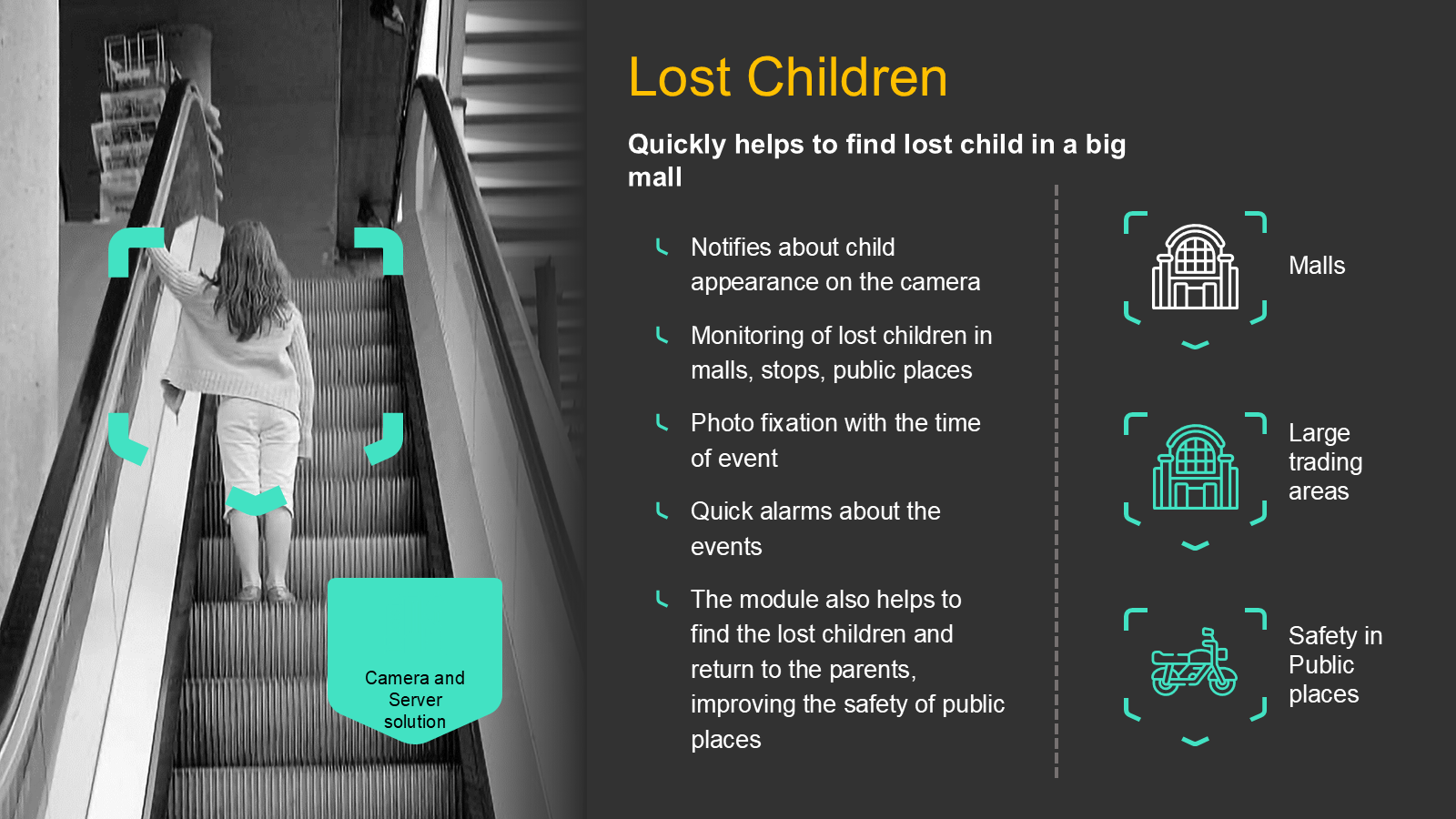 Lost children detection key features