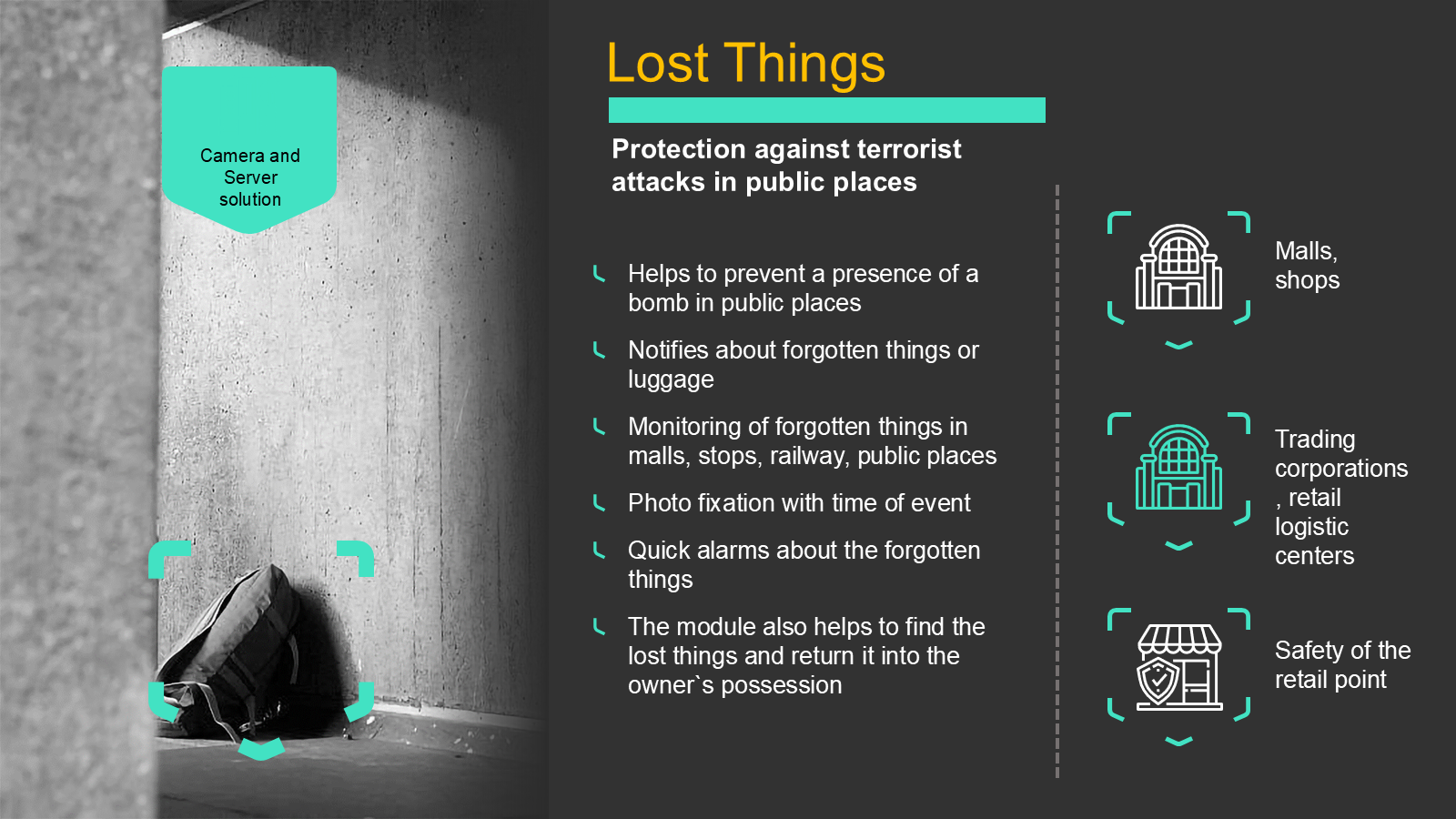 Lost things detection key features