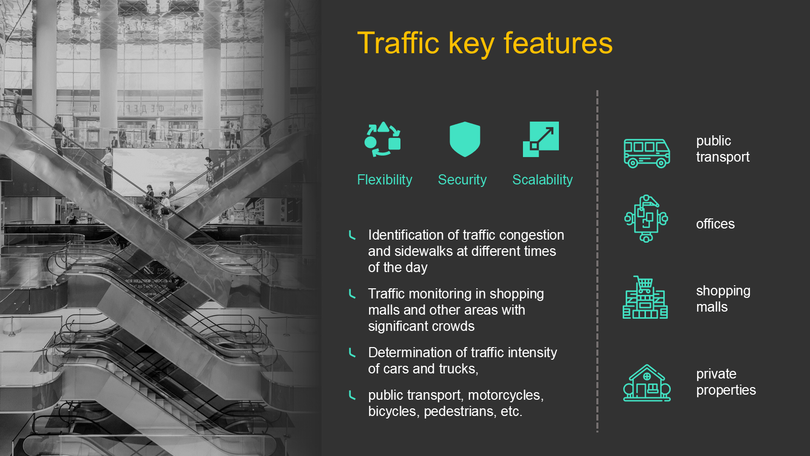 Traffic analytics key features
