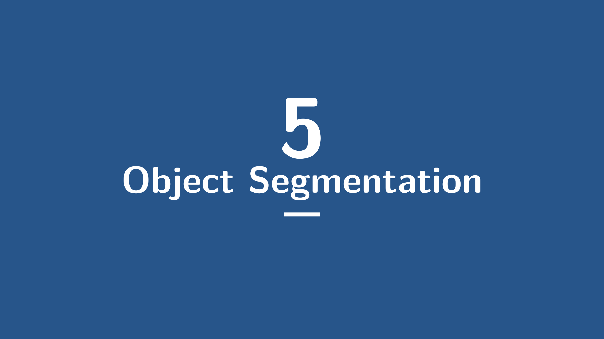 Object Segmentation
