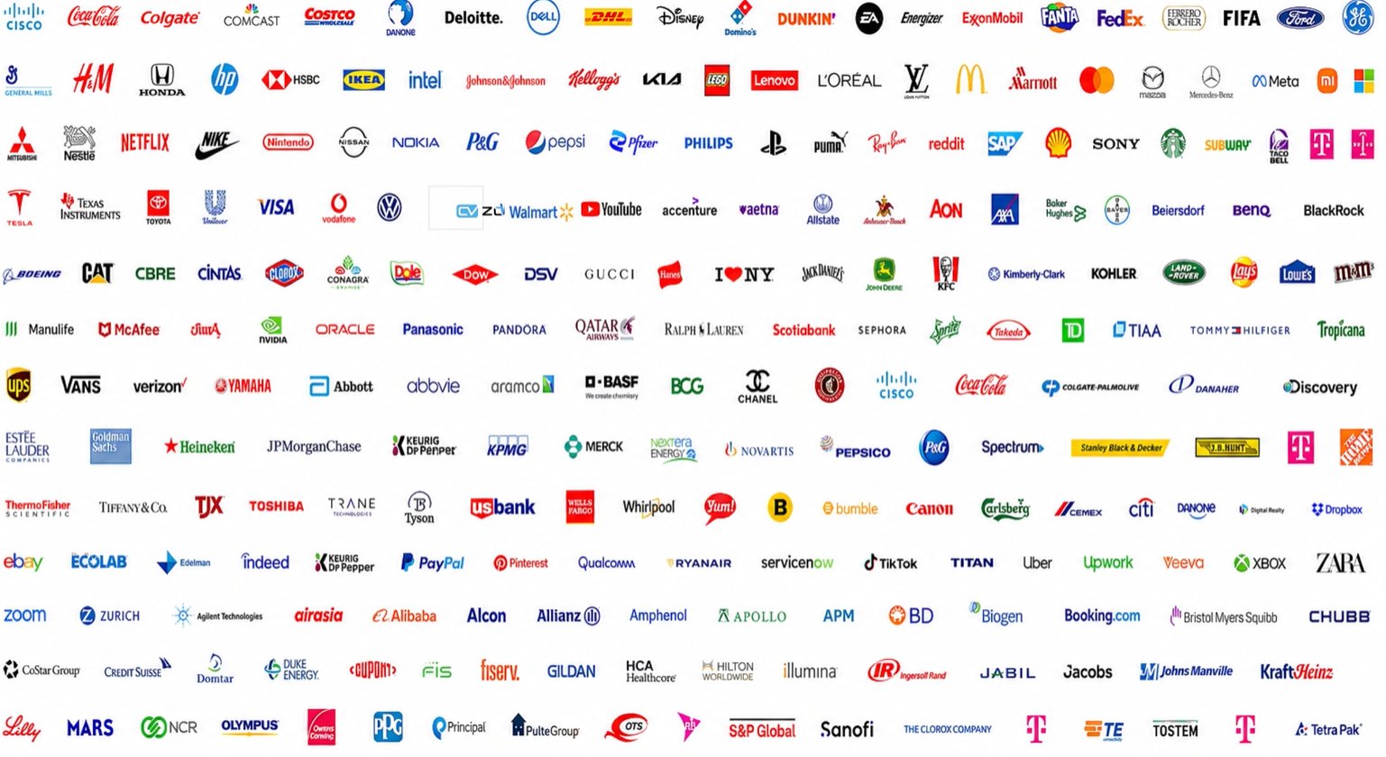 Hundreds of company logos