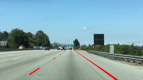 Lines identified in red