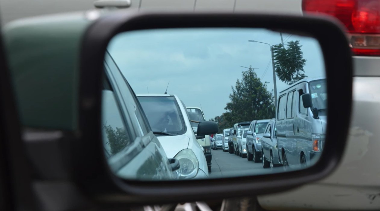 Convex car mirror