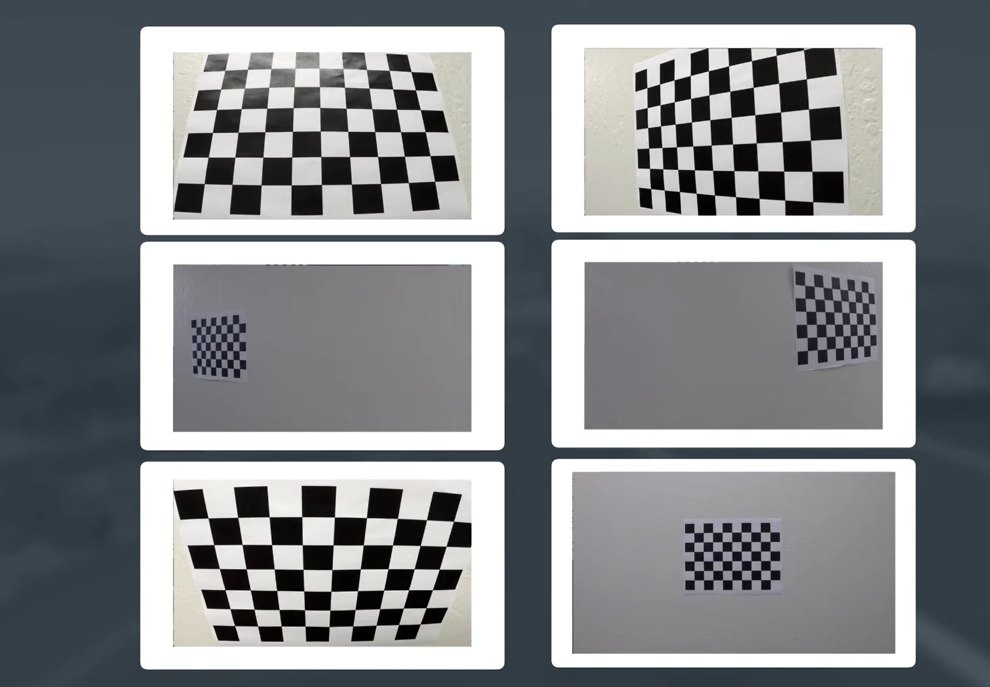 Several chessboard pictures at different angles